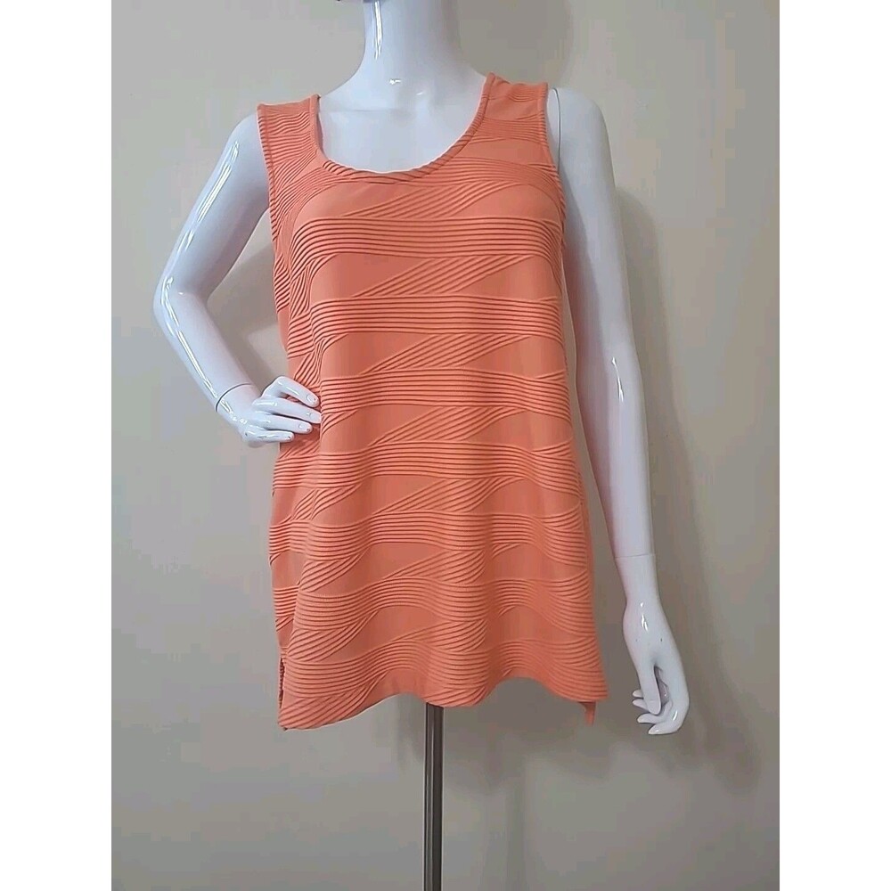 Dana Buchman Womens Sleeveless Top Orange Peach Size Medium